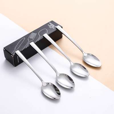 Noble Mirror Polishing Reusable 12Pcs Dinner Spoon Cutlery Set Metal Stainless Steel Spoon