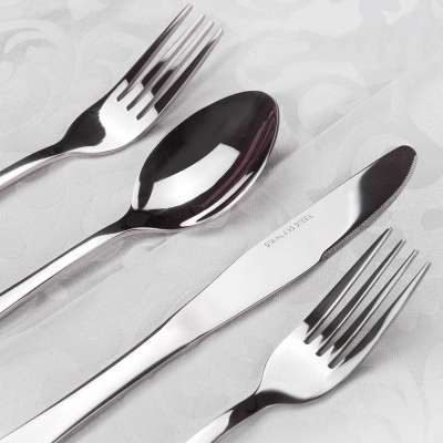 Italian Restaurant Silver Plated Cutlery Stainless Tableware Table Knife Eco Friendly Spoon Fork Knife Elegant Cutlery Set