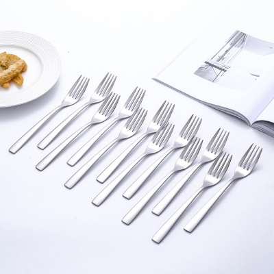 Wholesale Brightly Mirror Polishing 12Pcs Dinner Forks Set Silver Stainless Steel Fork