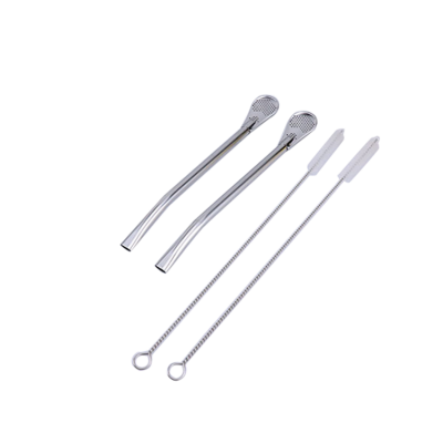 2020 New Steel Stainless Drinking Straw  Filtered Spoons long drinking straws