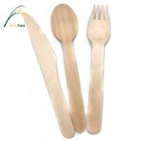 Disposable Wooden knife fork spoon cutlery set