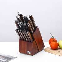 Japan Knife Set 14 Pcs Stainless Steel Wooden Handle Custom Logo Tools Chef Damascus Steel Kitchen Knife Set